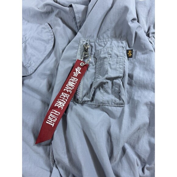 Alpha Industries Shell Fishtail Parka W Cadet Gray Grey Small Liberty Print - Picture 10 of 15